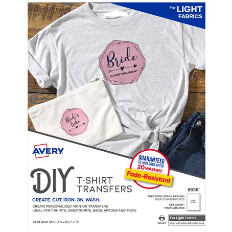 Avery Printable T Shirt Transfers